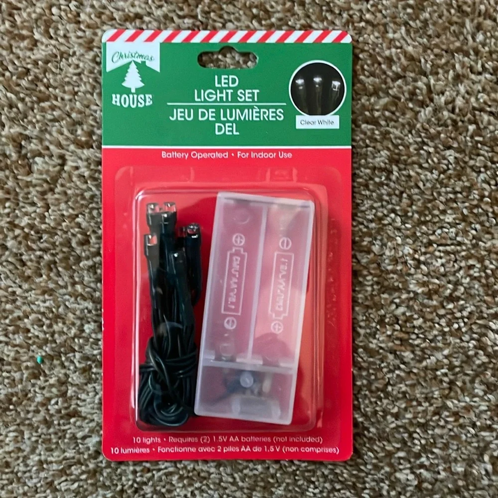 Christmas House LED clear white light set